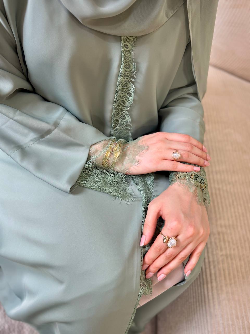 Lace Grace in sage Green