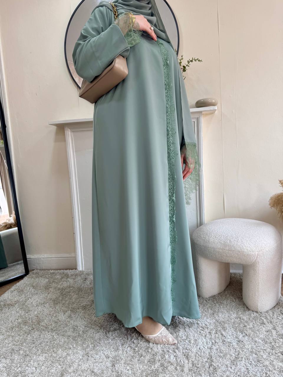 Lace Grace in sage Green thumbnail