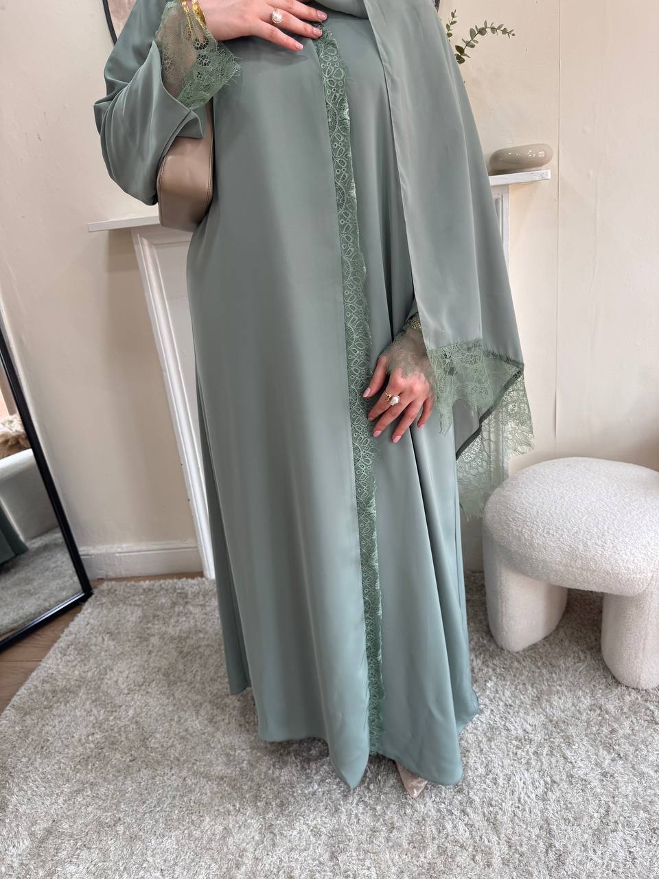 Lace Grace in sage Green thumbnail