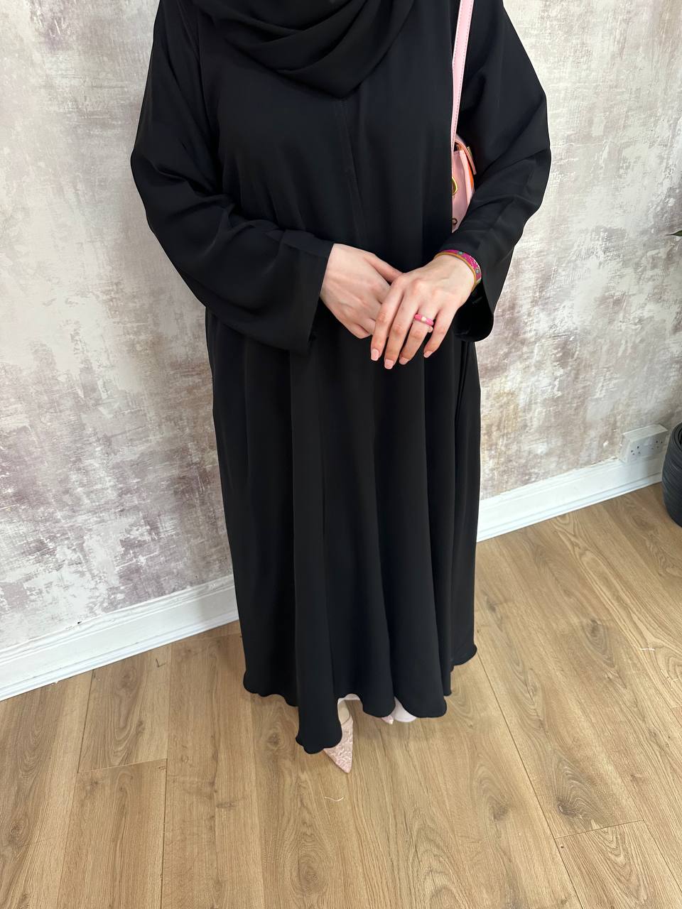 A-Lined Abaya Set – black thumbnail